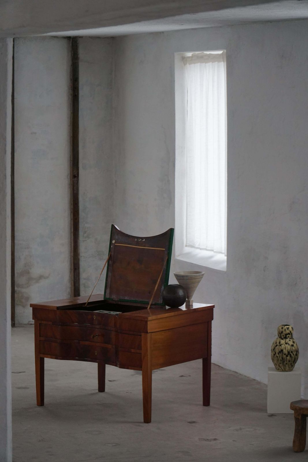 Antique Custommade Writing Desk In Mahogany, Danish Cabinetmaker, Early 1900s photo for sale