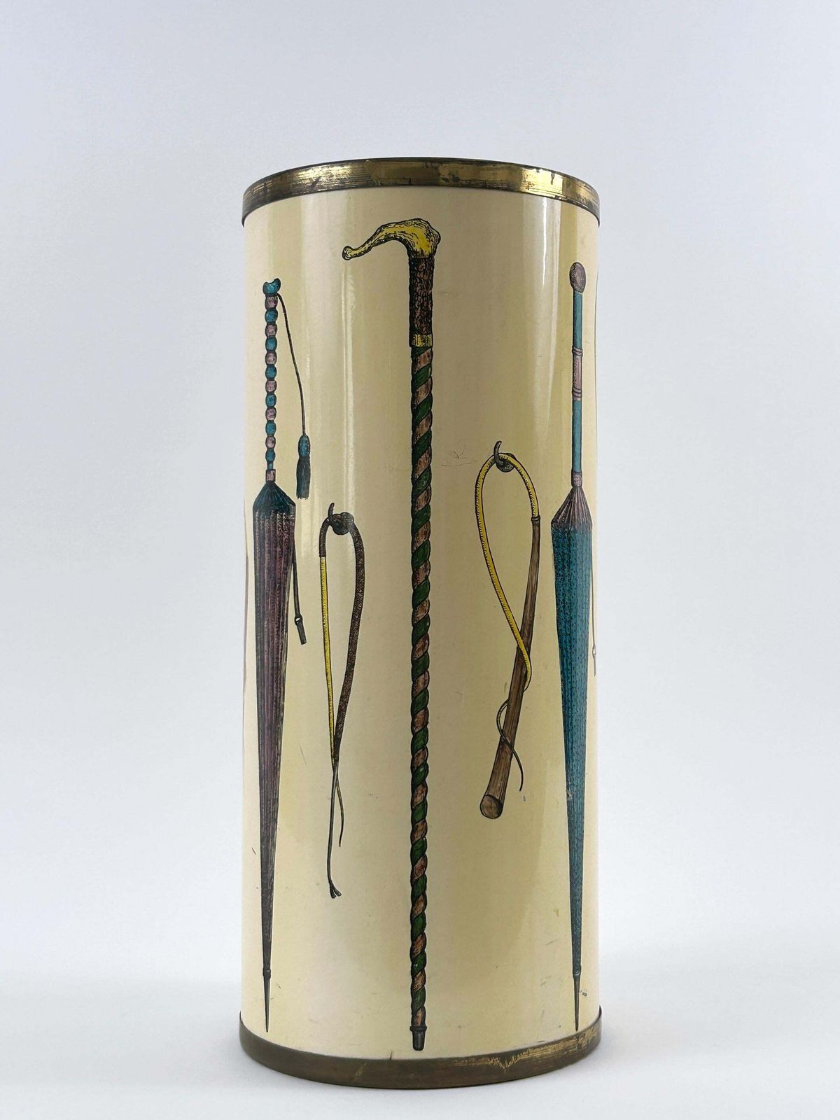 photo for sale Early Mid Century Modern Bastoni Umbrella Stand By Bucciarelli Milano 1950s