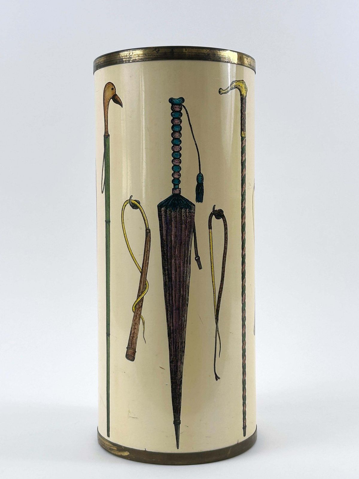 3914.0 Early Mid Century Modern Bastoni Umbrella Stand By Bucciarelli Milano 1950s photo