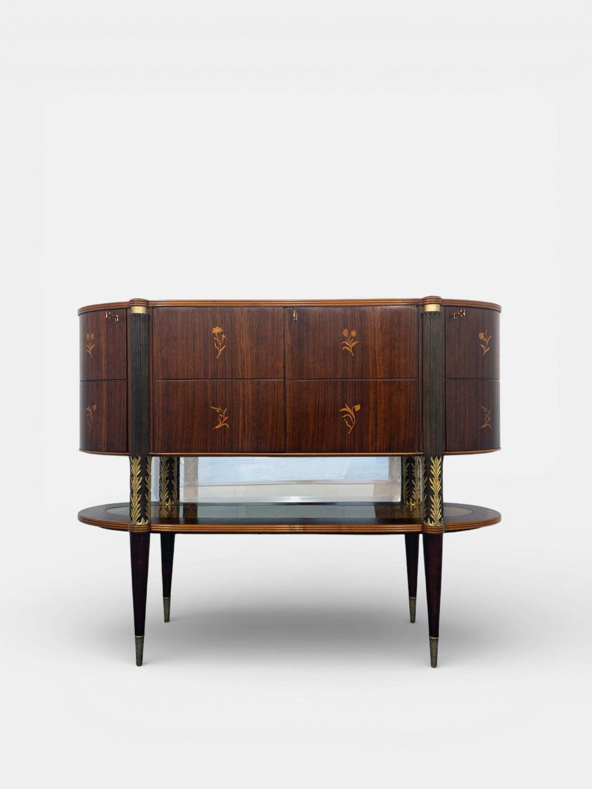 Italian Mid Century Sideboard Or Cabinet Bar Designed By Pierluigi Colli, 1940s photo for sale