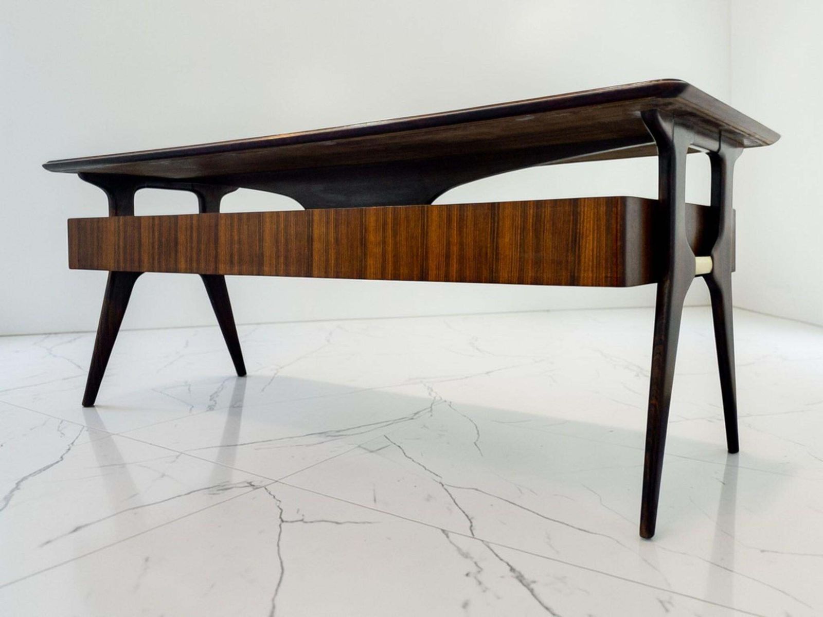 Italian Mid Century Executive Desk Designed By Vittorio Dassi In 1950s photo vinterior