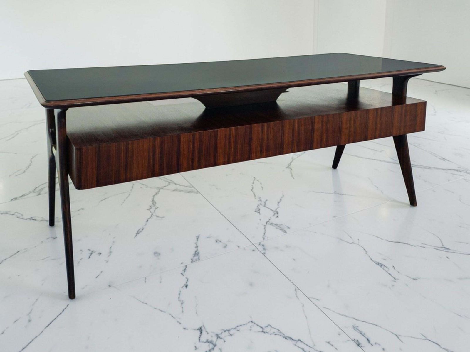 Italian Mid Century Executive Desk Designed By Vittorio Dassi In 1950s photo vintage