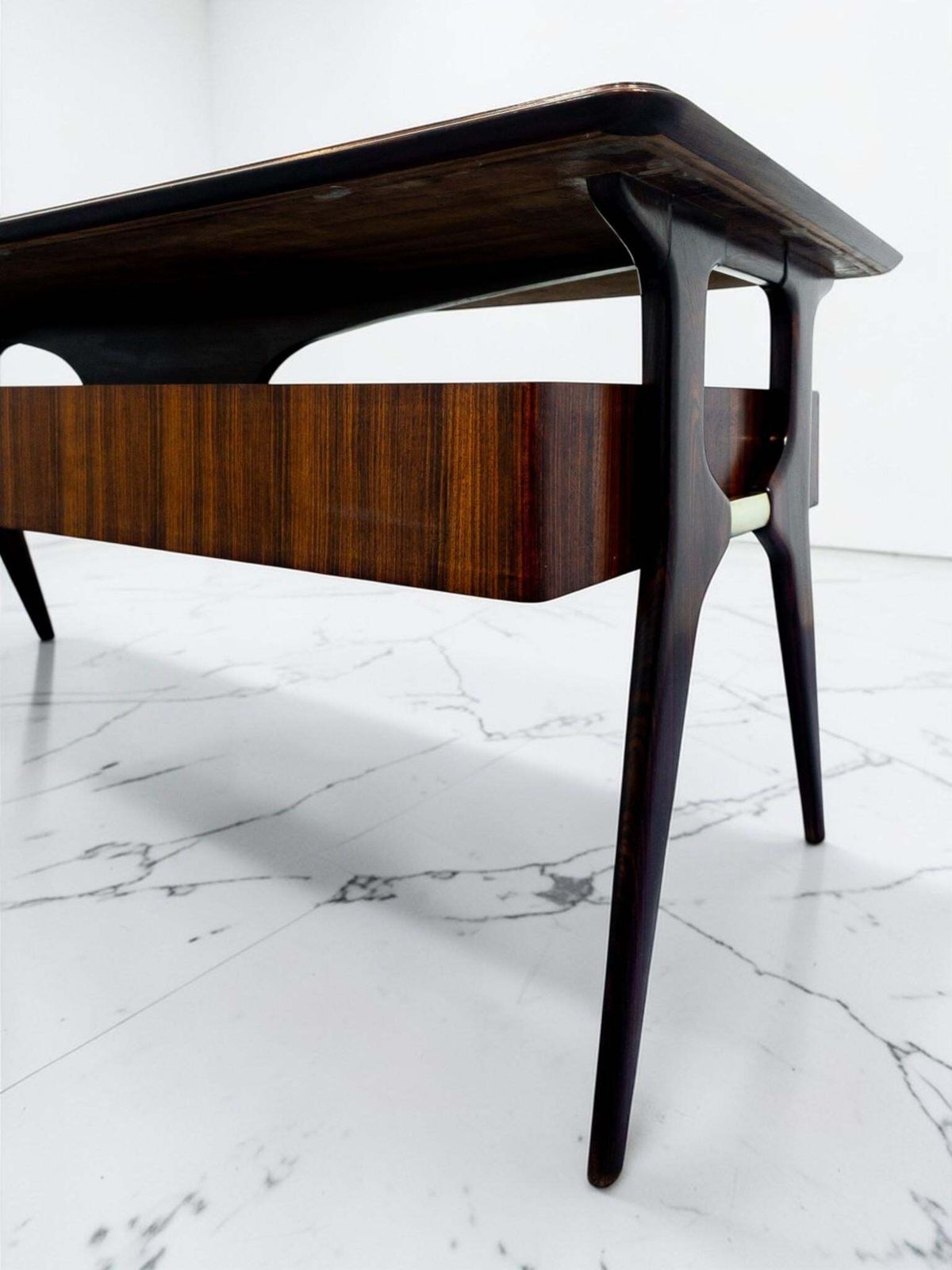 Furniture Italian Mid Century Executive Desk Designed By Vittorio Dassi In 1950s photo