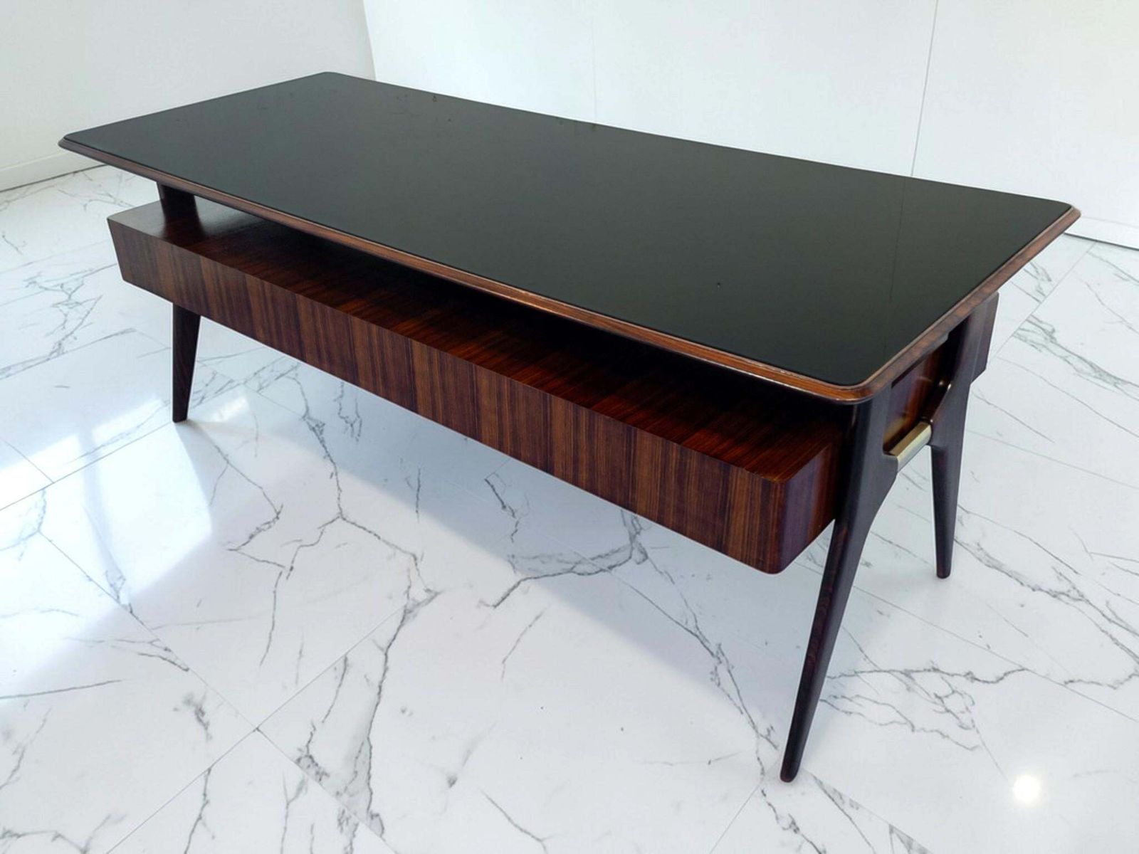 9565.0 Italian Mid Century Executive Desk Designed By Vittorio Dassi In 1950s photo