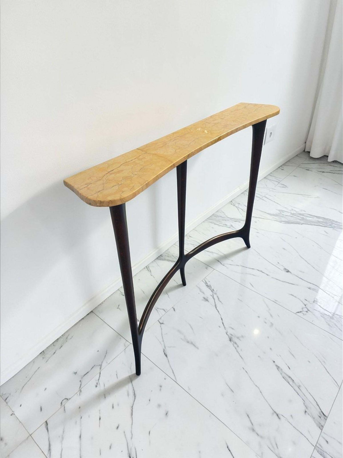 photo vintage Italian Mid Century Console Table Designed By Ezio Minotti In 1950s.