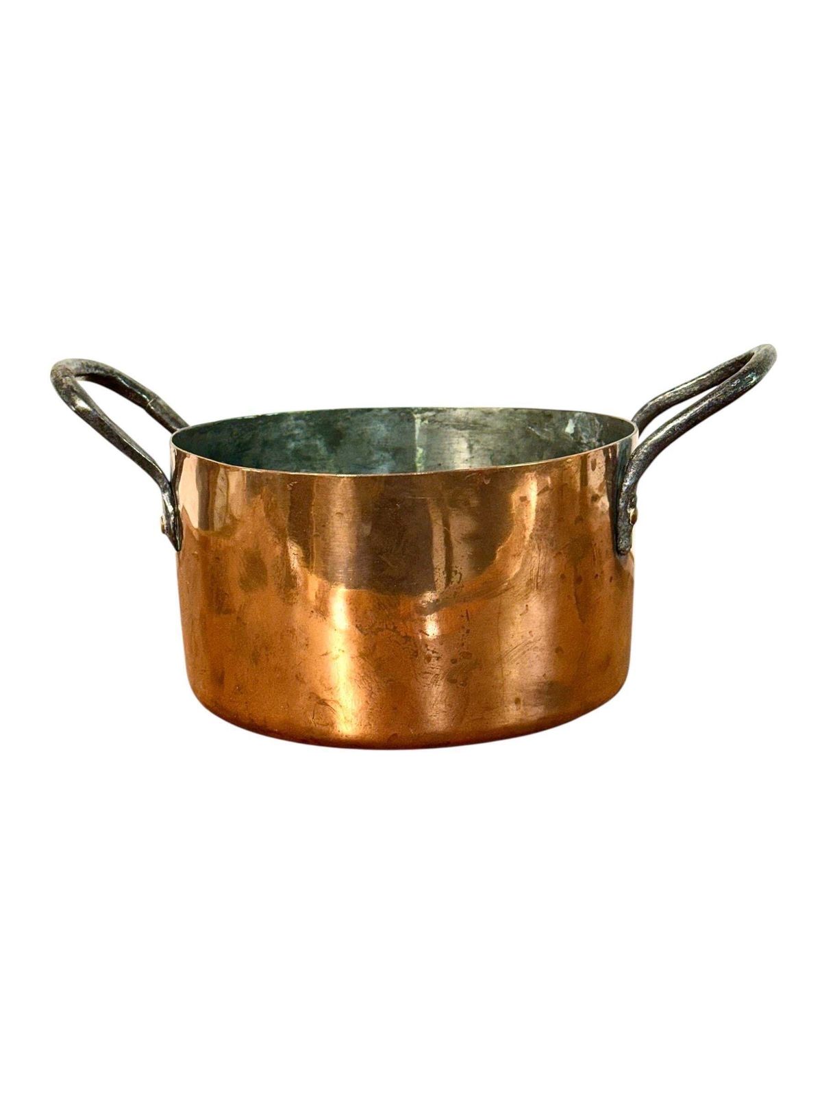 19th Century Antique French Copper Stock Pot With Iron Handles photo buy