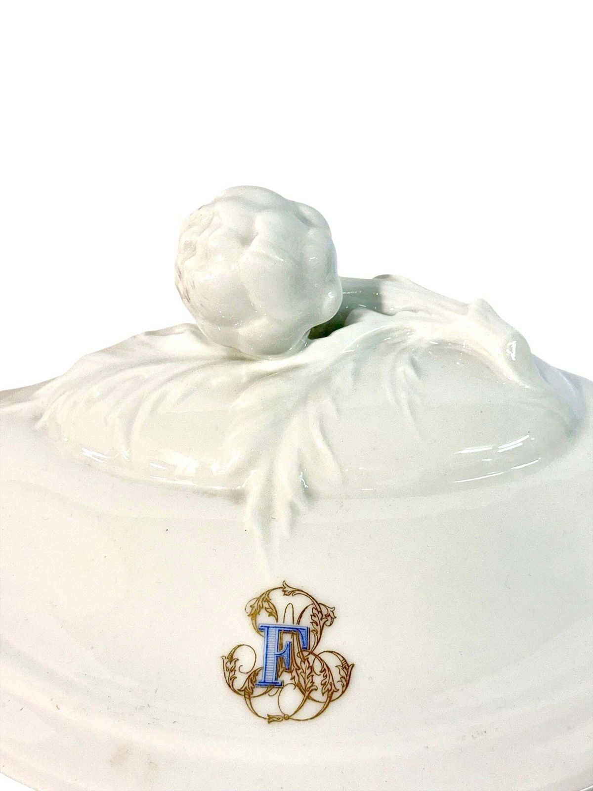 19th Century Large French Porcelain Tureen, Blanc Marseille photo buy