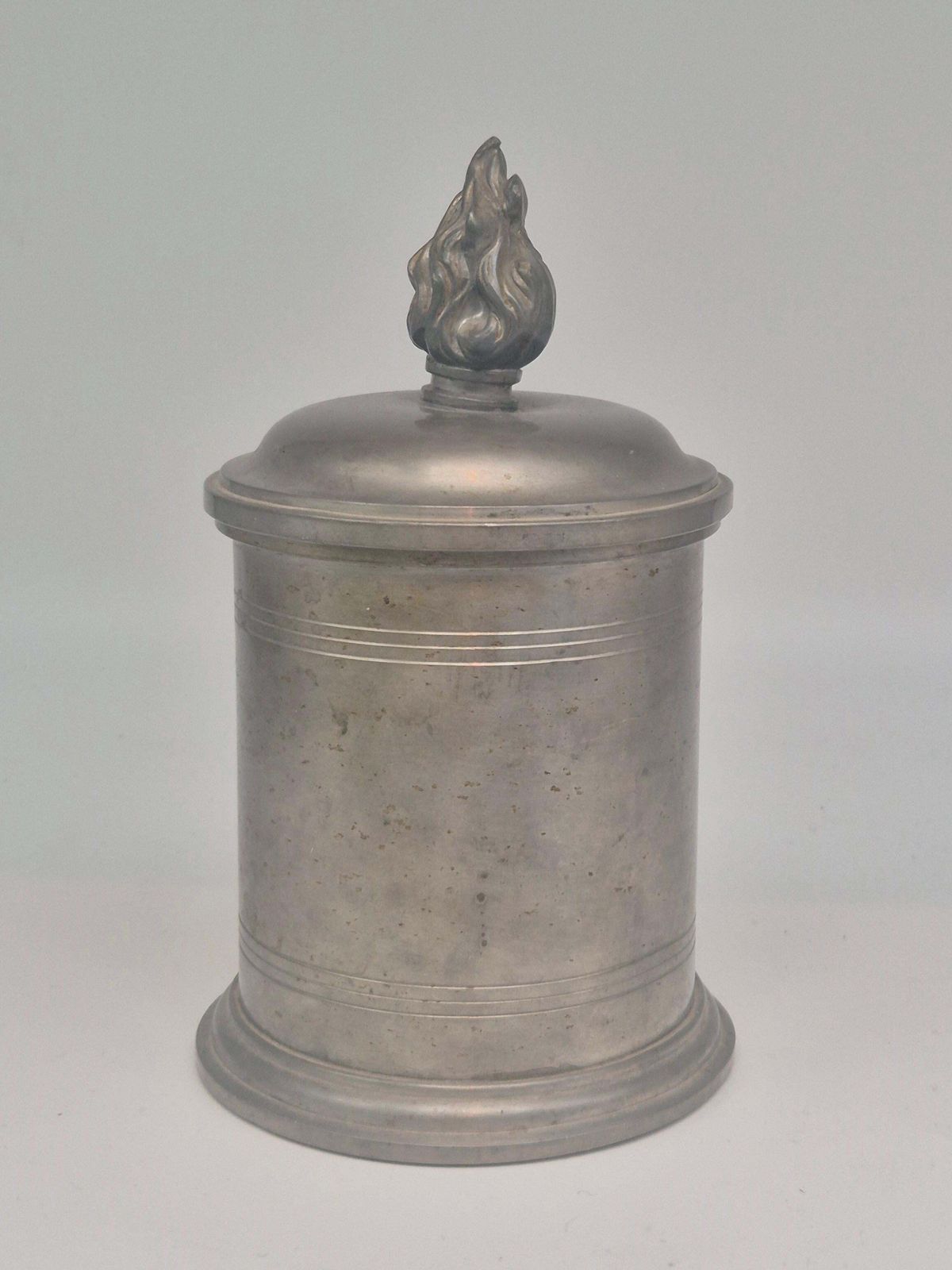 Rare Swedish Grace Lid Box In Pewter With Decor Of Flame By Sylvia Stave, Cgh. photo furniture