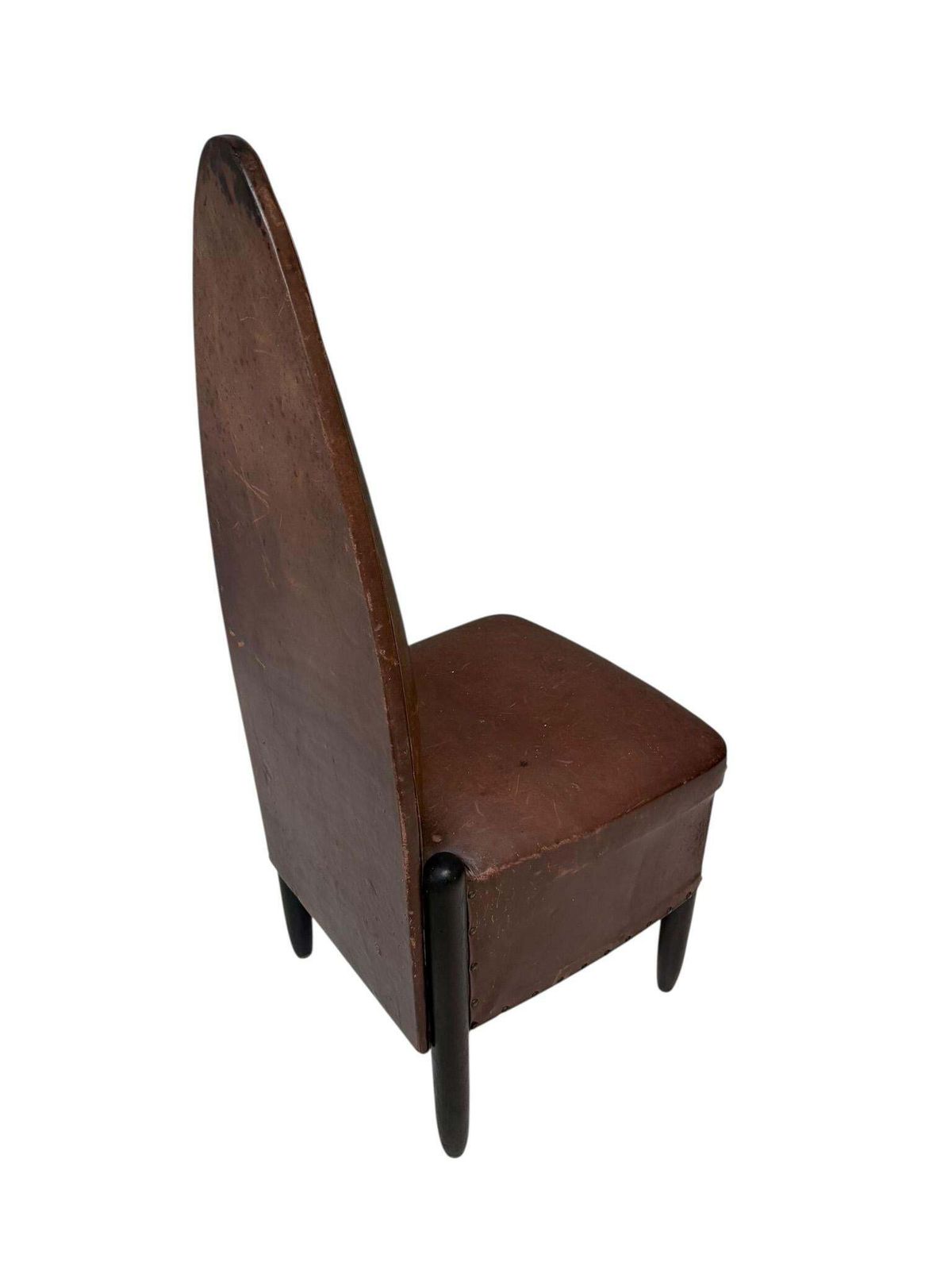 Art Deco Amsterdamse School High Back Side Chair By Michel De Klerk, 1916 photo Furniture