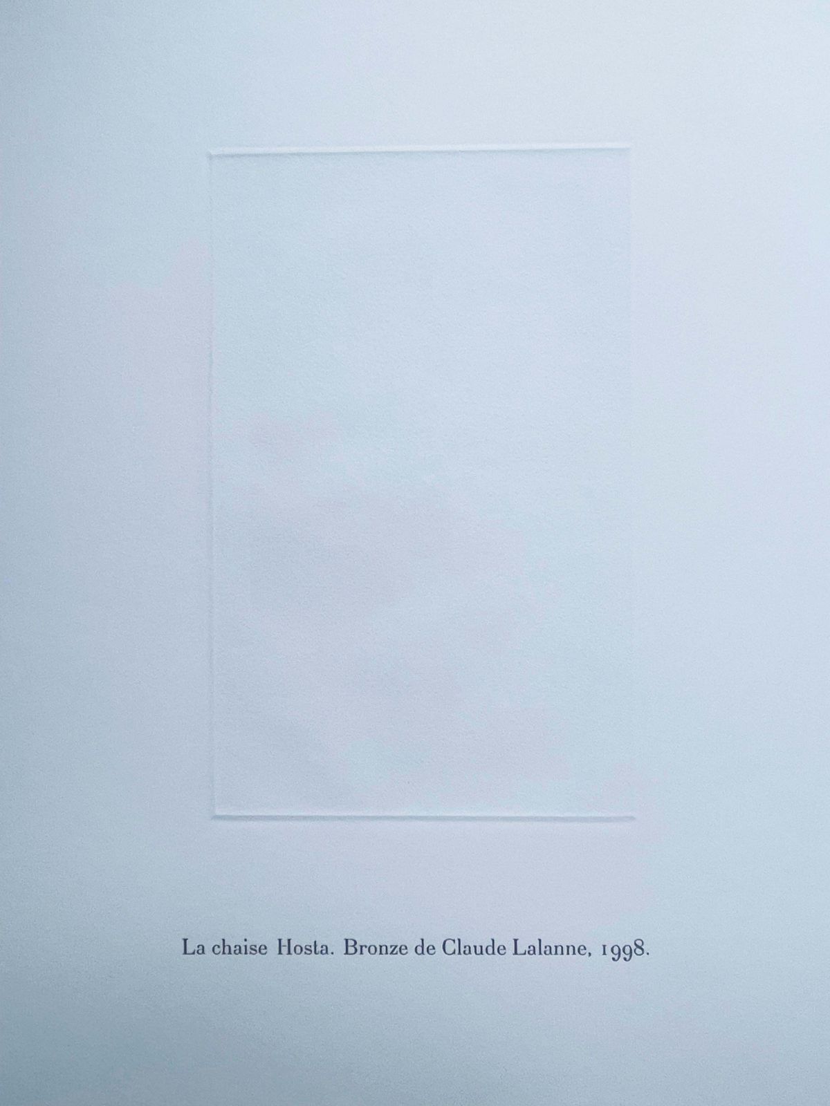 photo furniture Claude Lalanneclaude Lalanne (1925 2019) "Chaise Horta", Heliogravure.2004