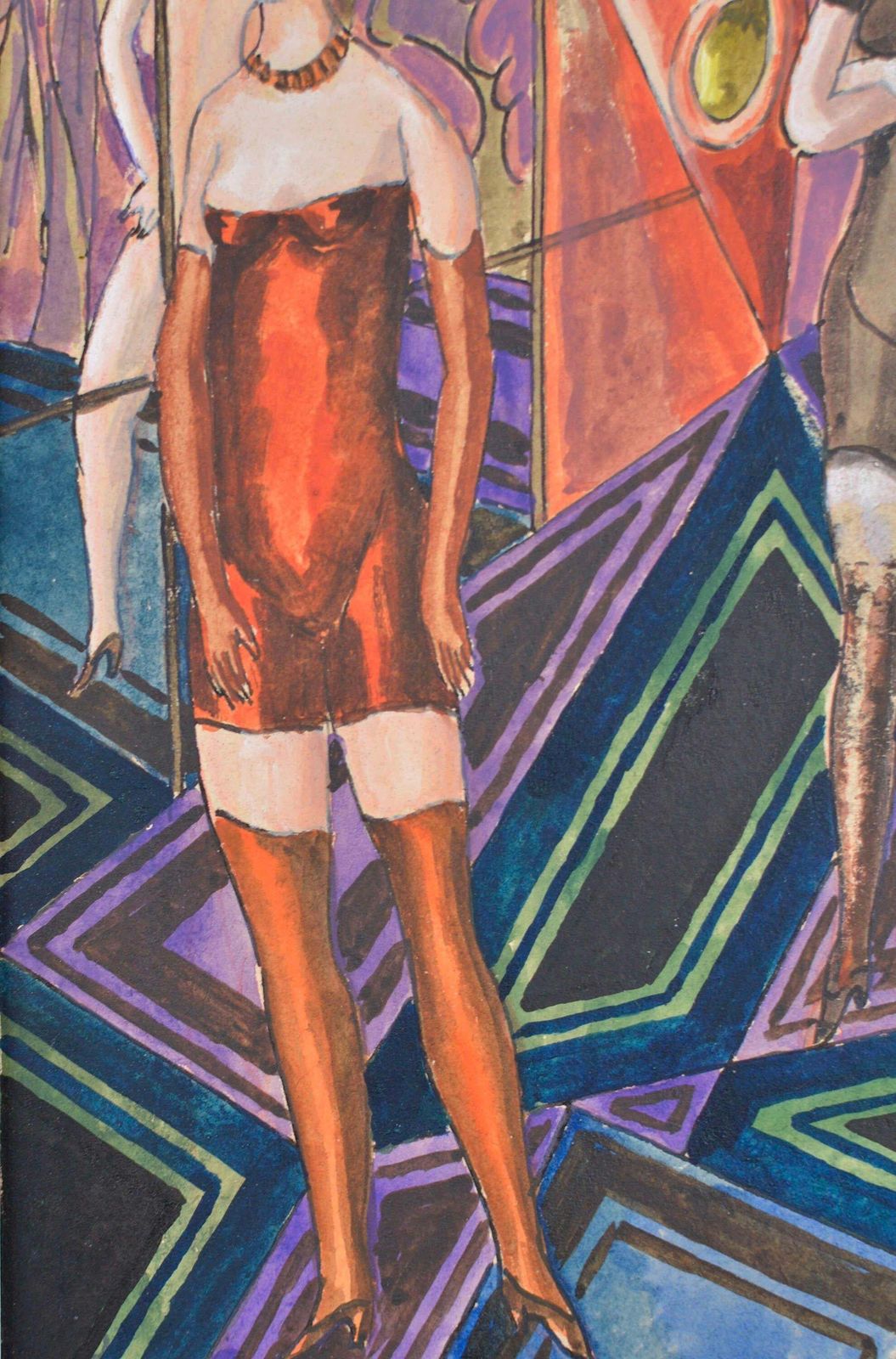 Adolfs Zardinshjoyful Composition Of Youth. 1935. Paper, Watercolor. 25x19 Cm1935 photo Art