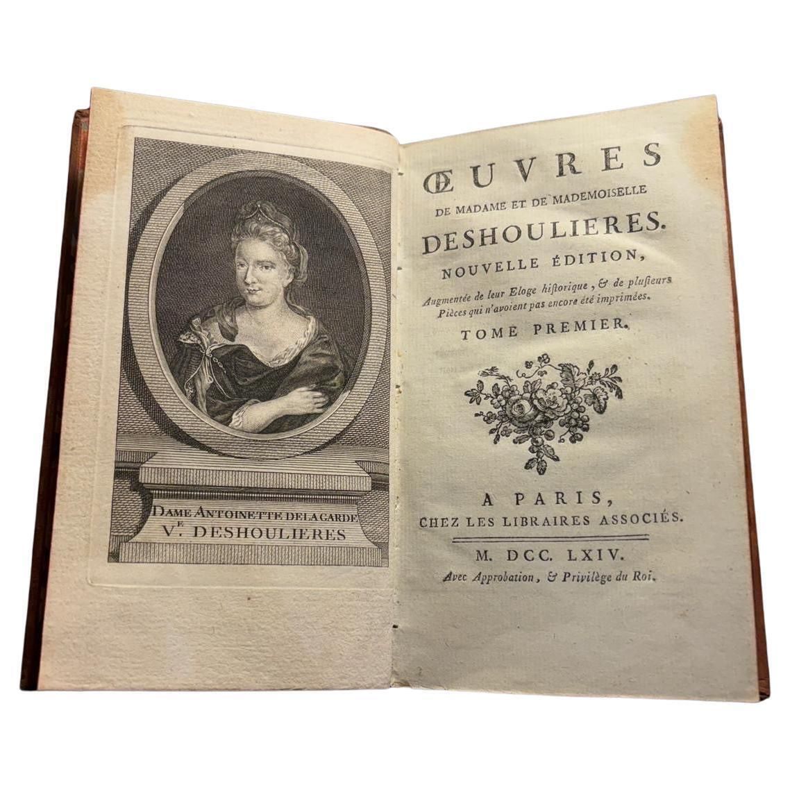 œuvres De Madame Et De Mademoiselle Deshoulières   Two Volumes Paris, 1764