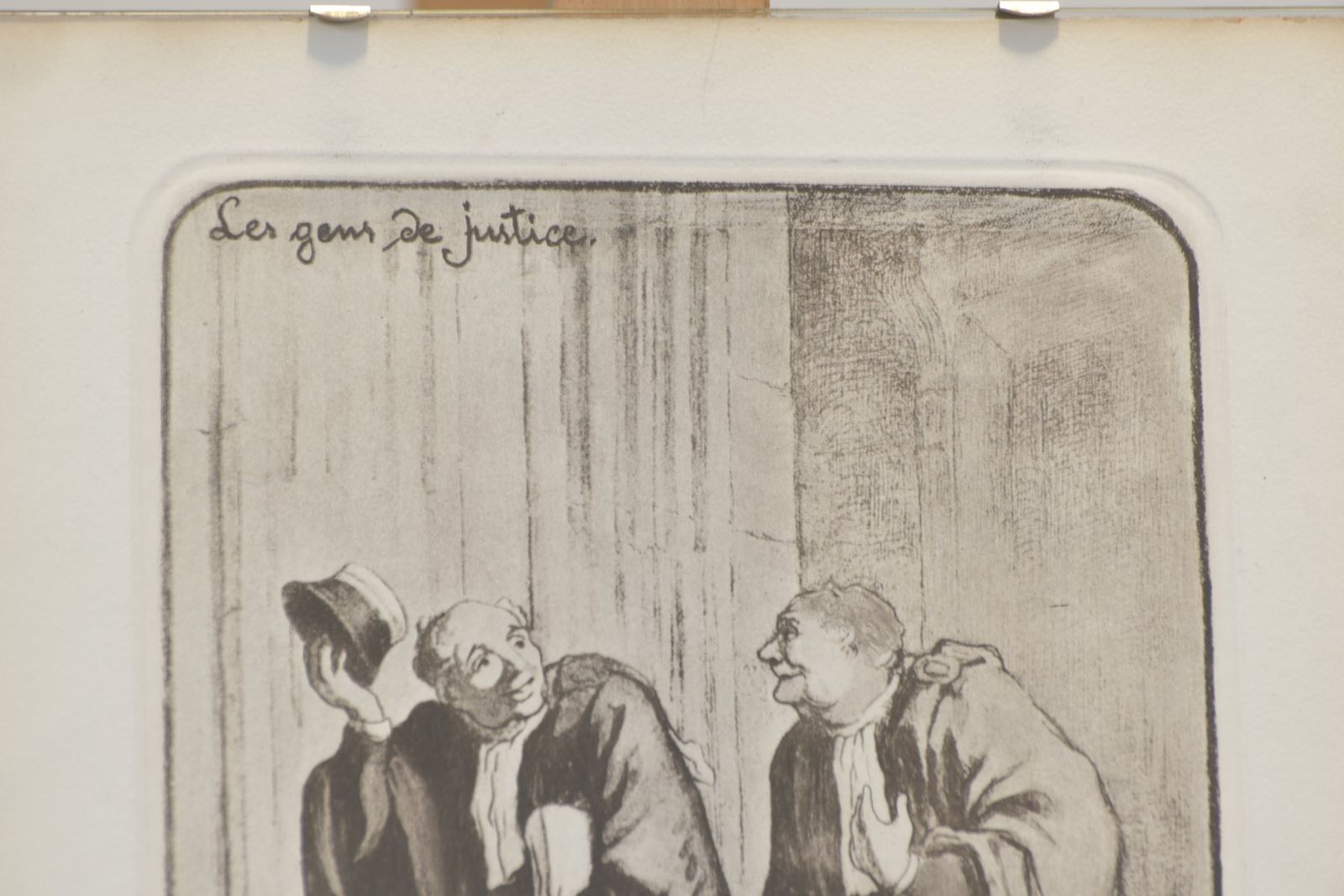 Mon Chere Confrere, Honore Daumier, Circa 1855, Lithograph Signed Under Glass From The Series Le Gens Du Justice photo 602.0