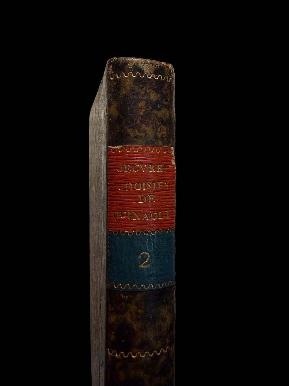 Quinault   Oeuvres Choisies   Tome Second   Paris, 1801   Didot Edition   Leathe photo Art