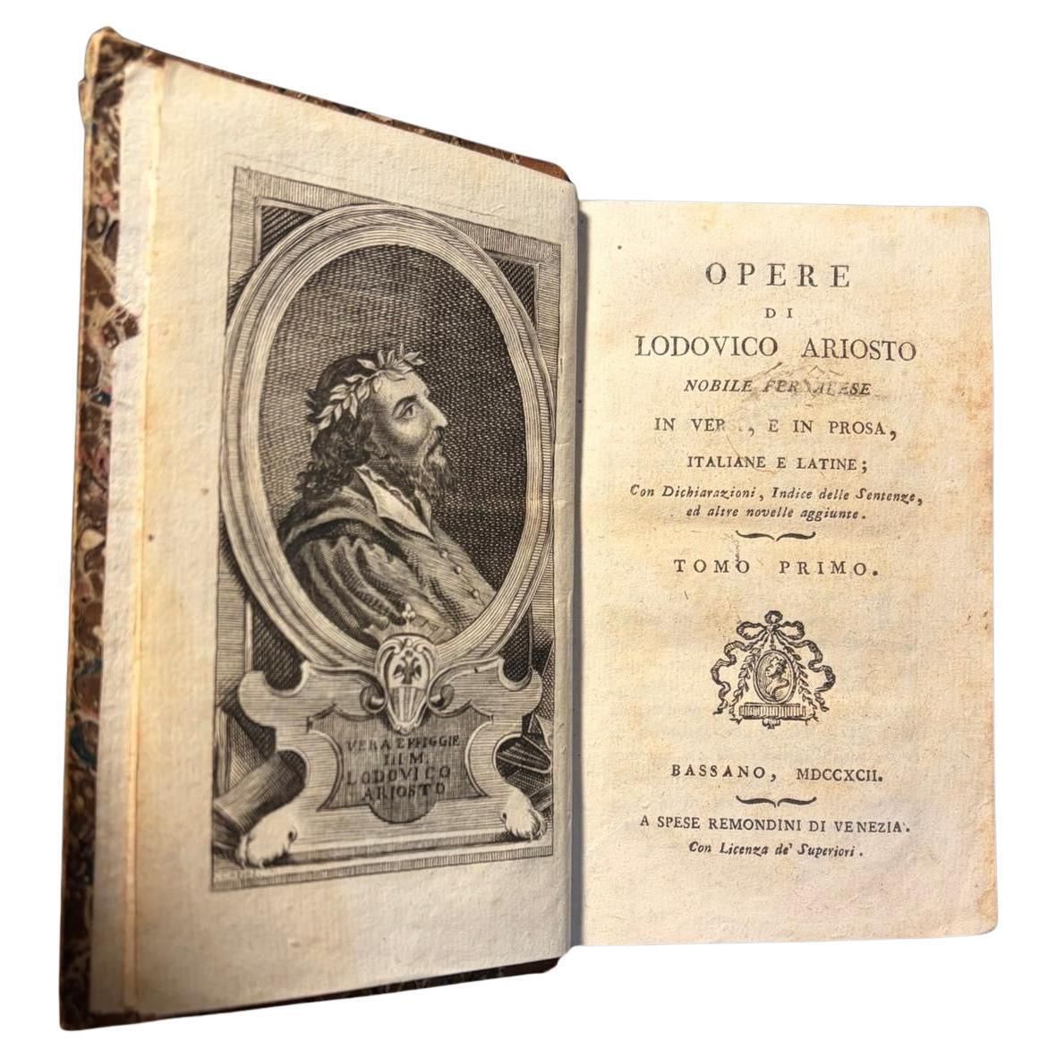 Lodovico Ariosto   Works   Complete 4 Volume Set   Bassano, 1792
