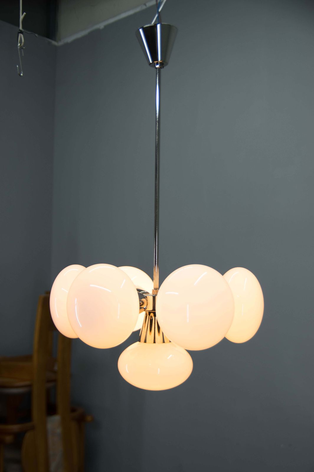 Space Age Chandelier Sputnik By Kamenicky Senov, 1970s
