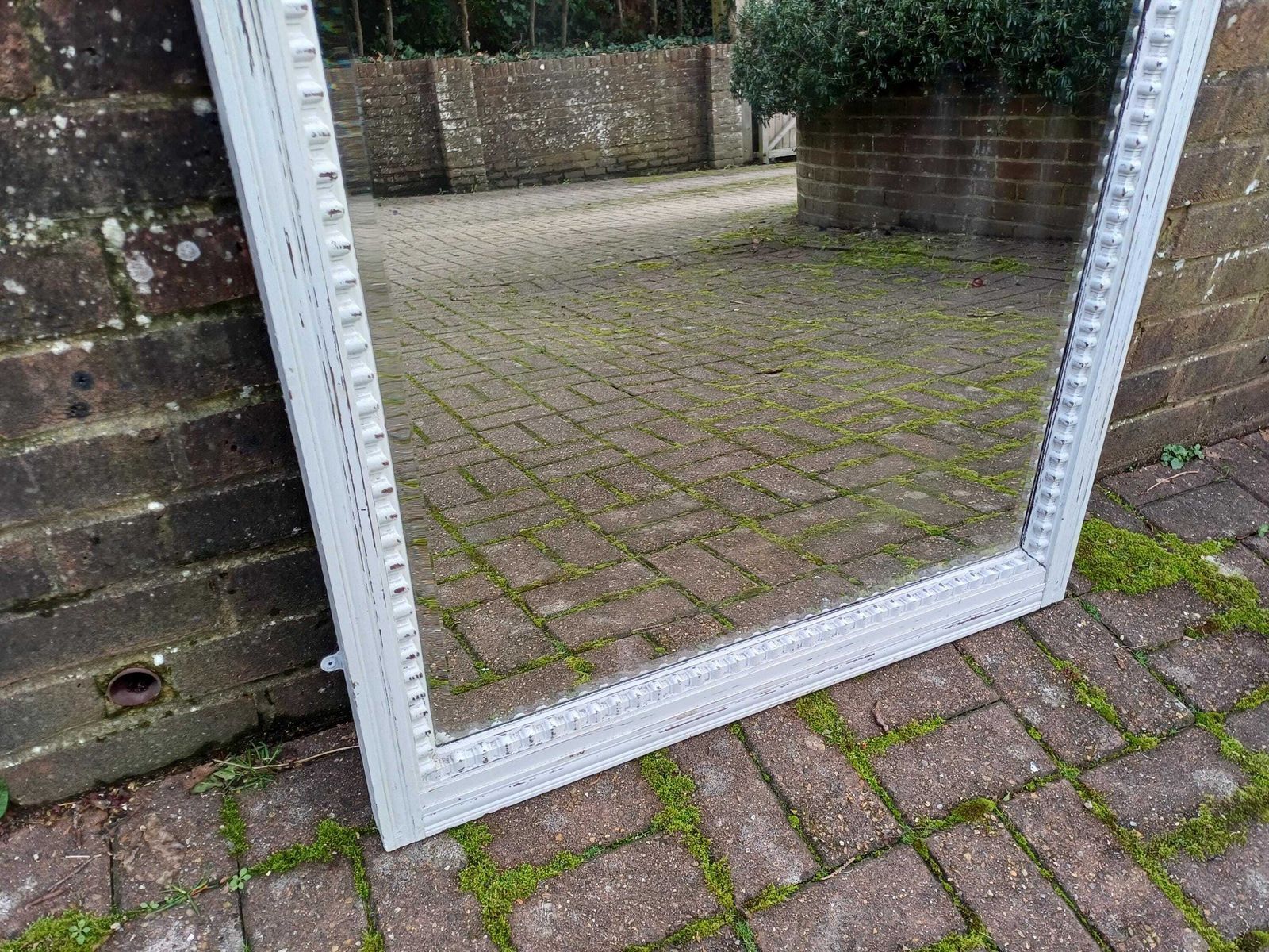 Outstanding Massive Early 20th Century French Hardwood Over Mantel Mirror With Original Bevelled Glass Farrow & Ball photo 575.0
