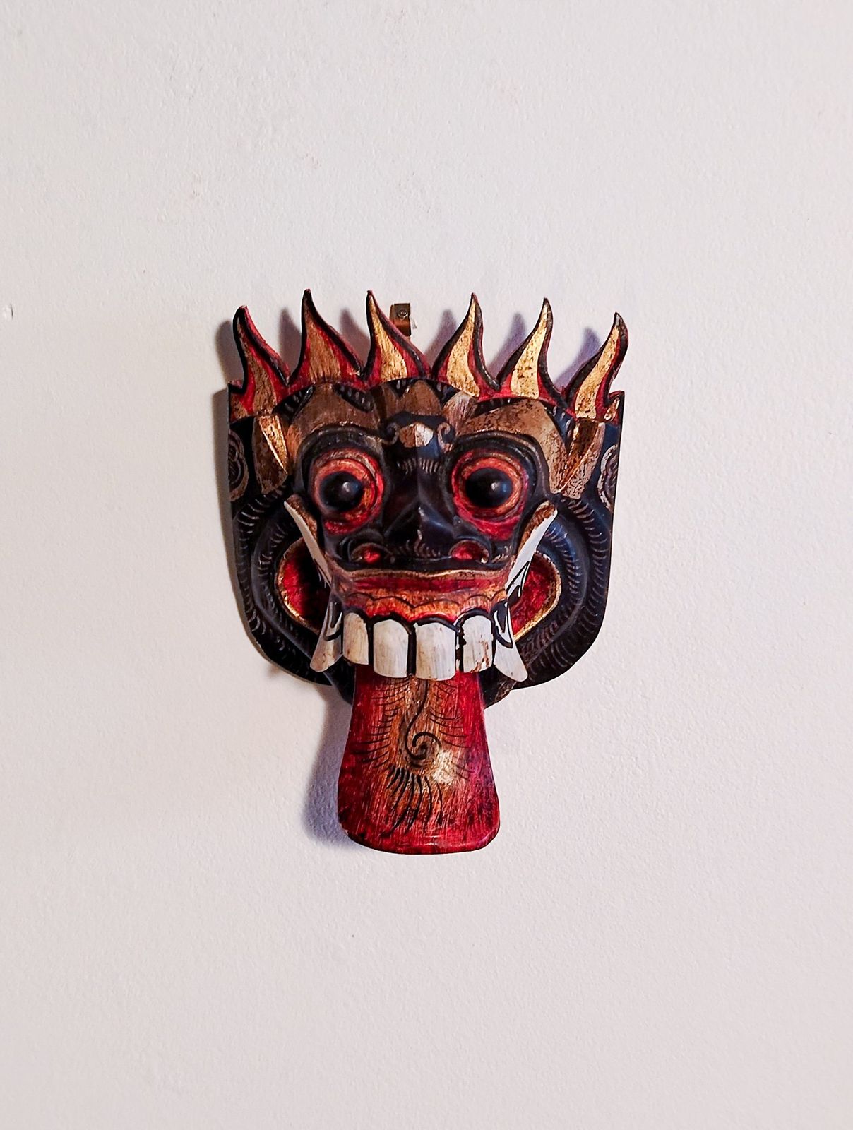 Mid–20th Century Hand Carved Balinese Raksasa Mask, Indonesia, C.1950–1970 photo 65.0