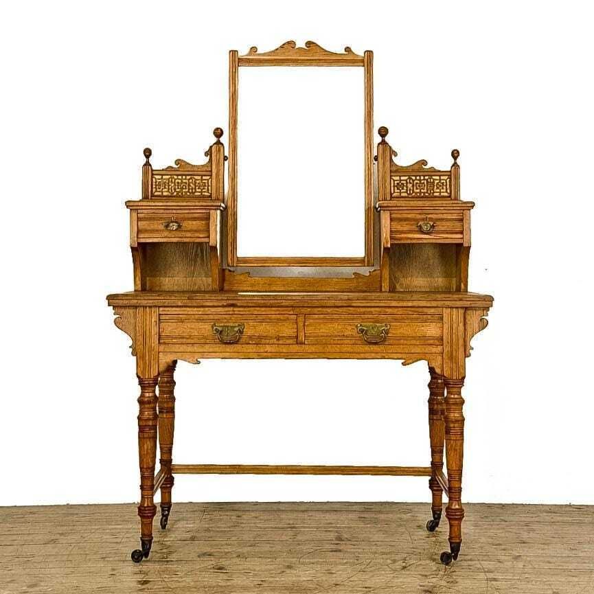 Antique Edwardian Pine Dressing Table | Dressing Room Furniture | Antique Storage | Dresser Tables (M 6686)