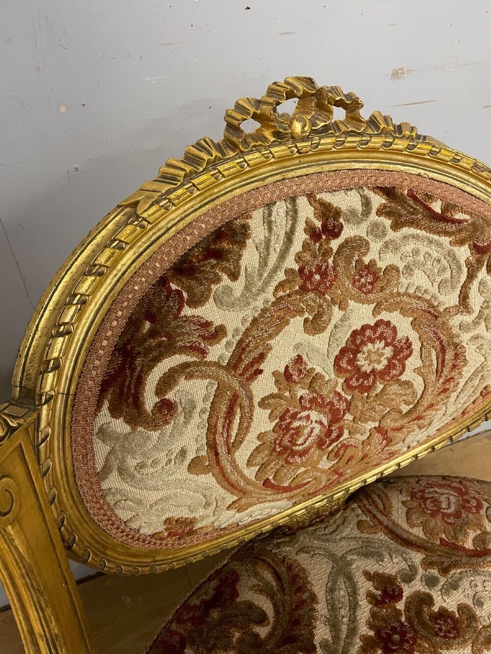 C19th Carved Giltwood Nursing Chair photo Furniture