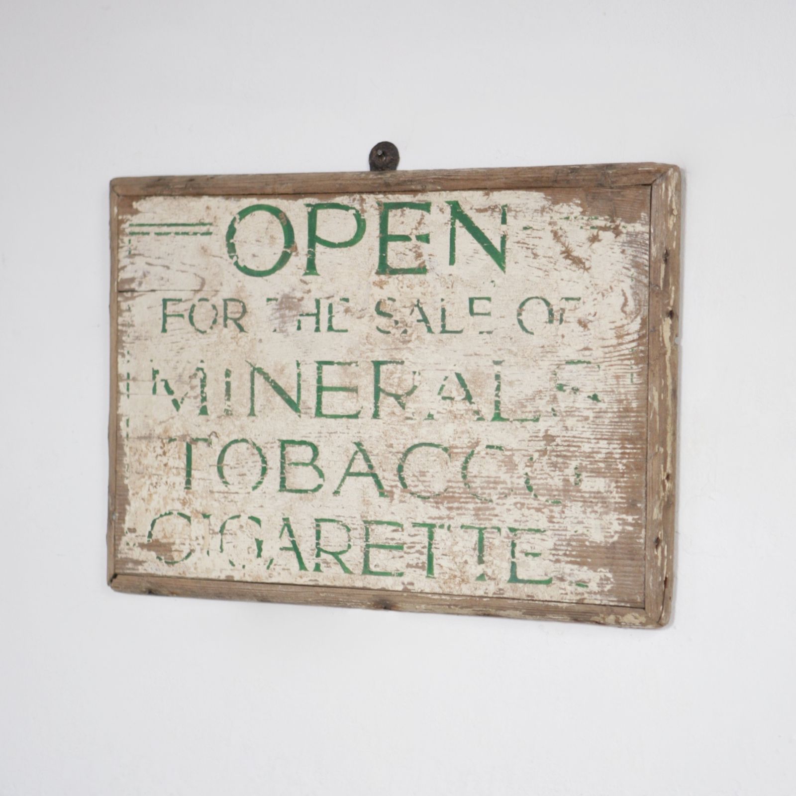 ‘Tobacco & Cigarettes’ Hand Painted Shop Sign photo for sale