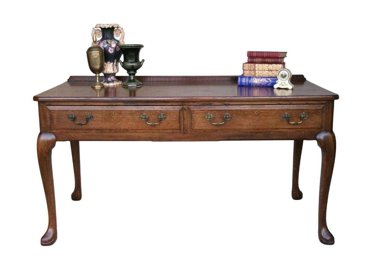 Rare Whytock & Reid Console Table, Antique Scottish Luxury Furniture, Ash Wood Desk photo furniture