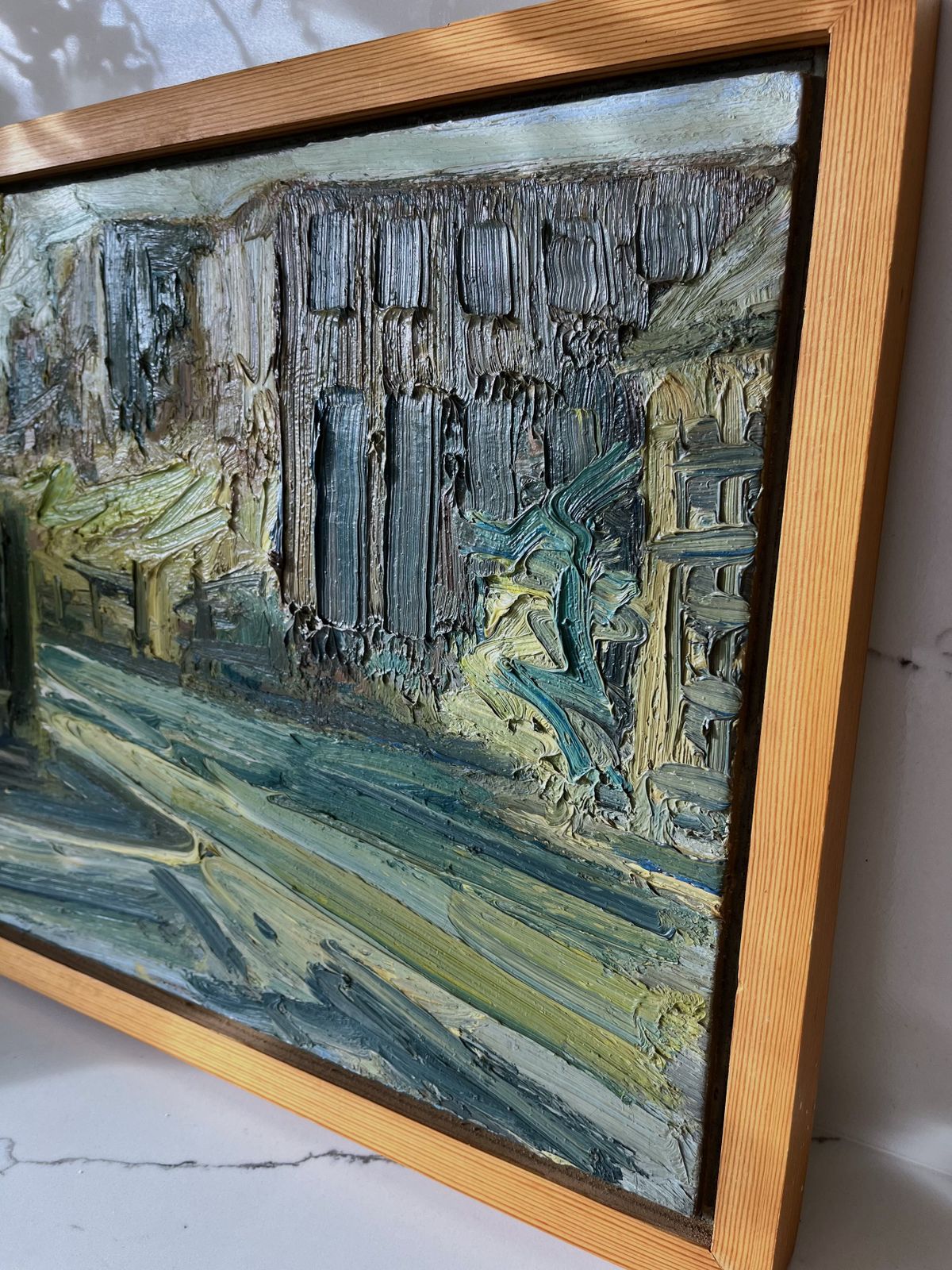 Oil On Canvas "Across Victoria Road" Painting By Charles Clarke photo for sale