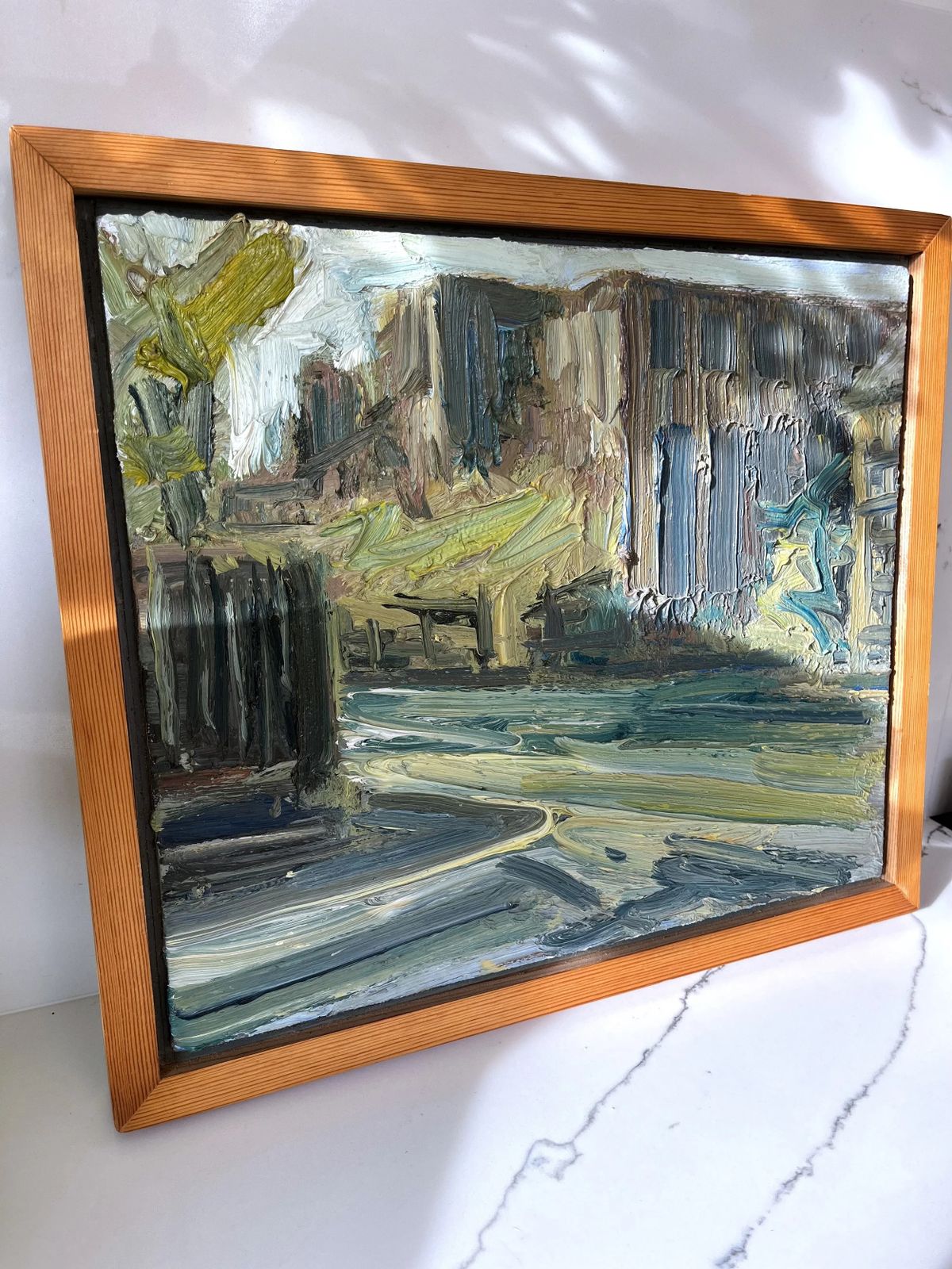 Oil On Canvas "Across Victoria Road" Painting By Charles Clarke photo 425.0