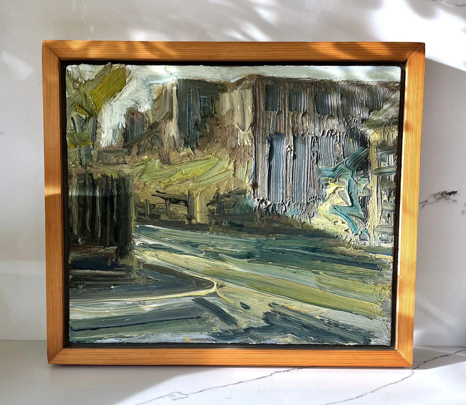 photo furniture Oil On Canvas "Across Victoria Road" Painting By Charles Clarke
