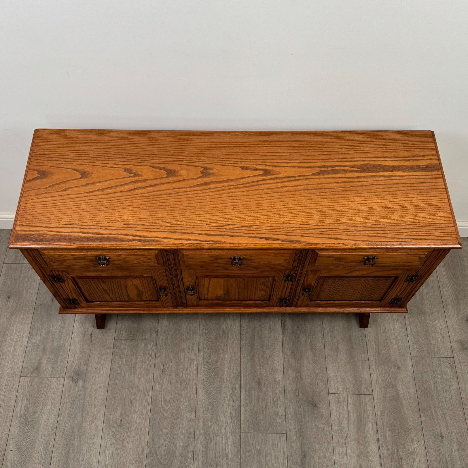 photo for sale Antique 20th Century Fine Quality Golden Oak Sideboard ( Af 5292 )