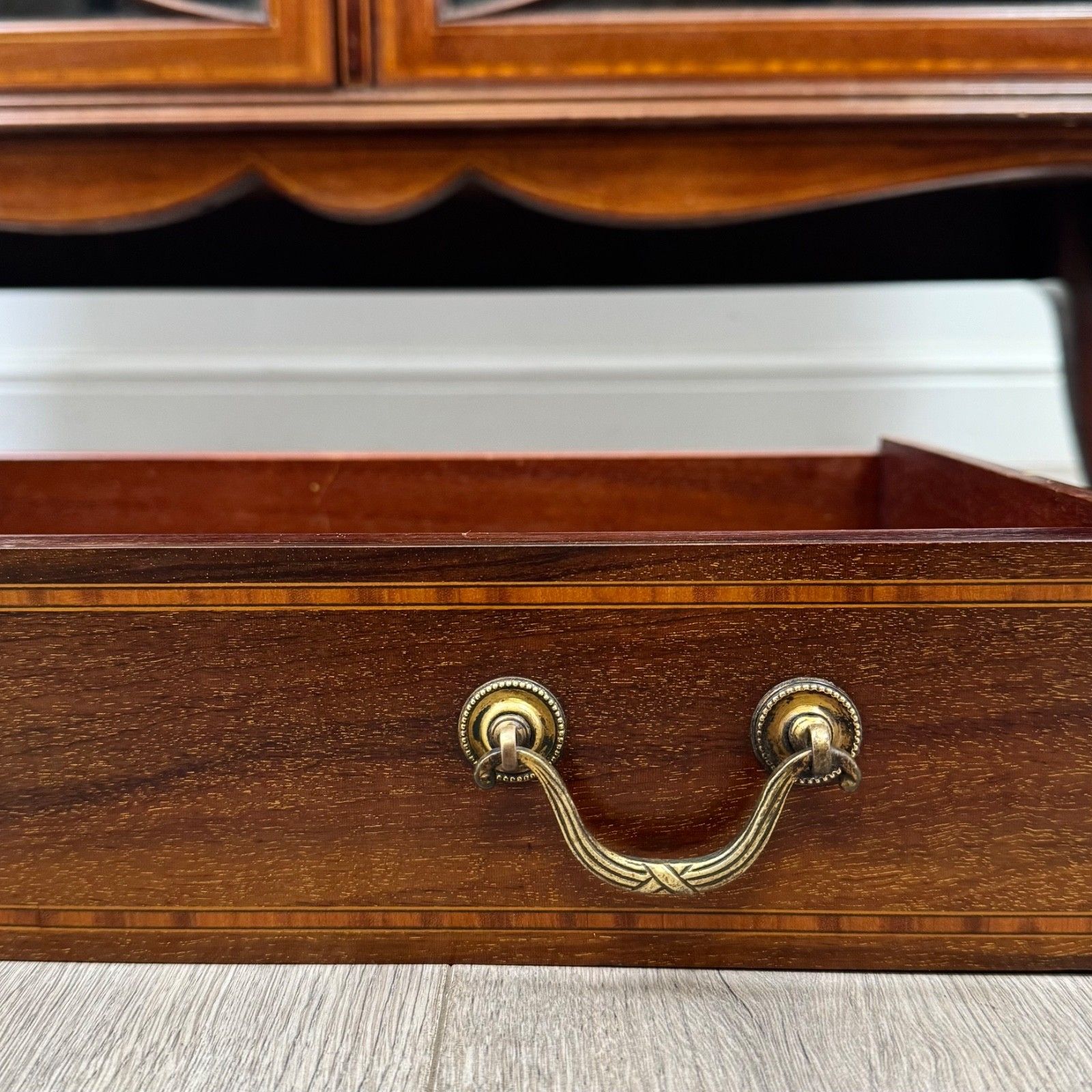 1250.0 Antique 19th Century Fine Quality Display Cabinet In Mahogany ( Af 5267 ) photo