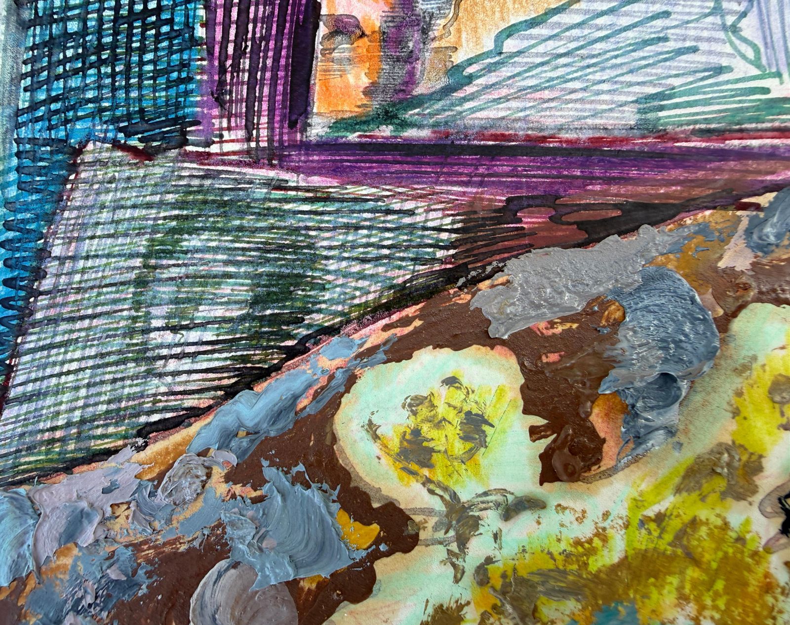 Antoni Pitxot Antoni Pitxot Mixed Media Abstract Composition Oil And Ink On Board 2003 Dali 2003 photo Art