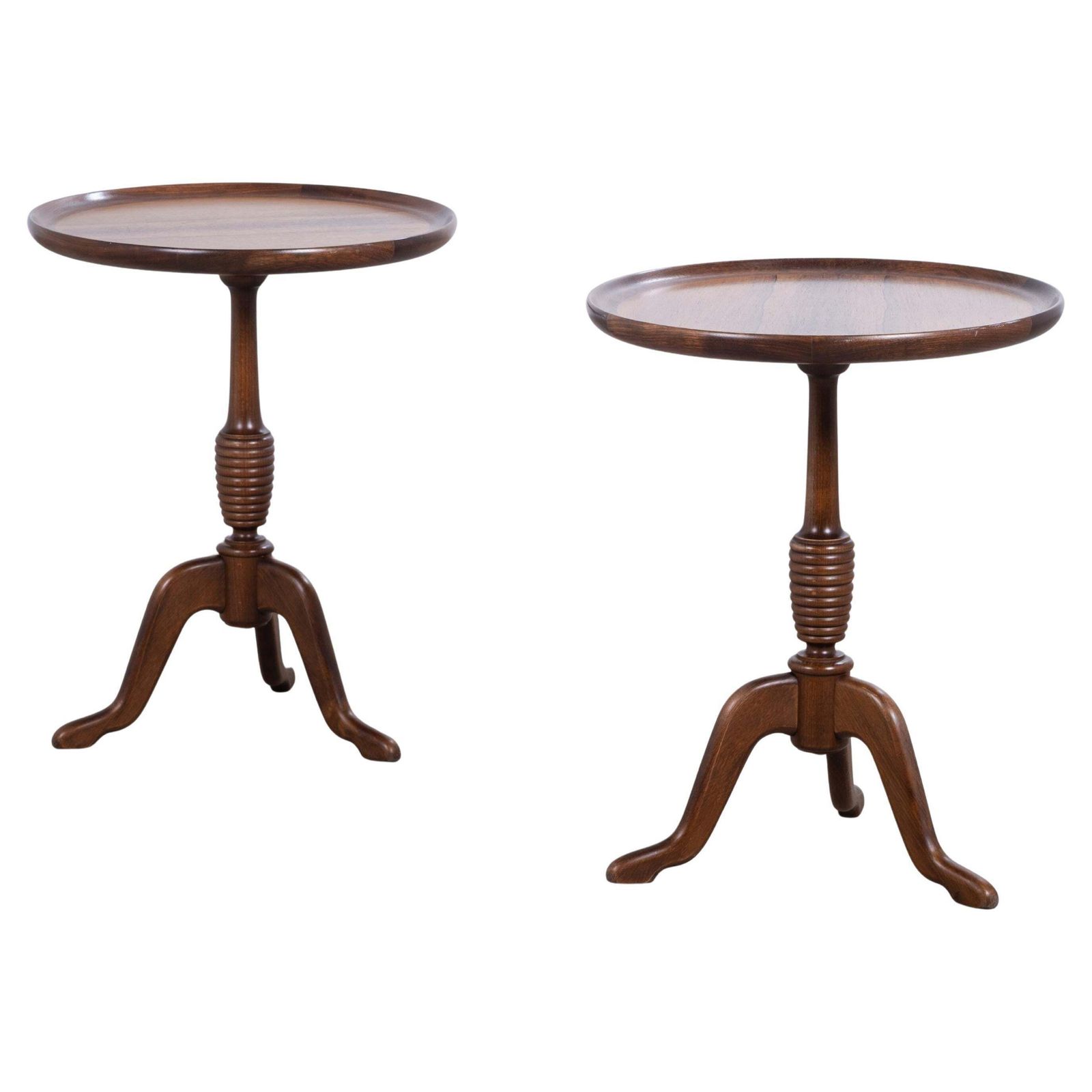 Pair Of Anton Kildeberg Mid Century Rosewood Side Tables, 1960s