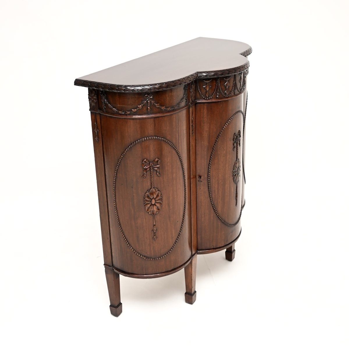 Furniture Antique Georgian Adam Style Mahogany Cabinet photo