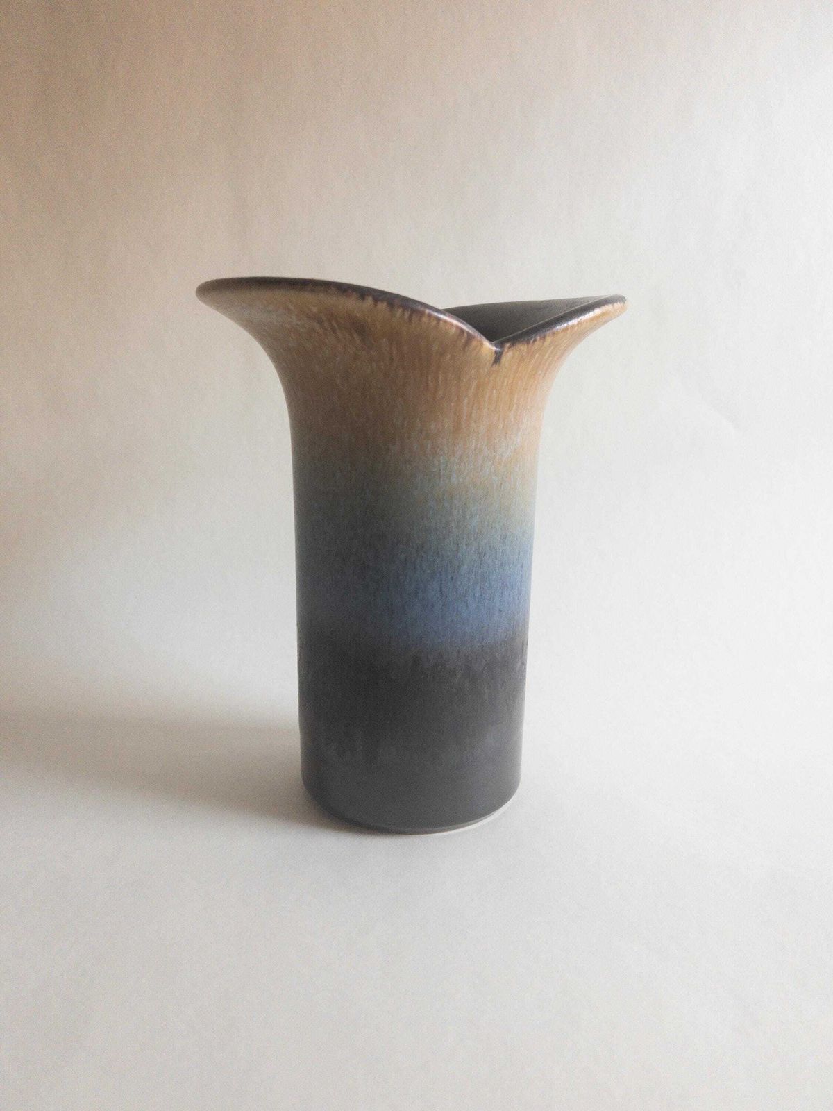 Marzi And Remy Vase: Mid Century West German Blue Ceramic Collectible photo vinterior