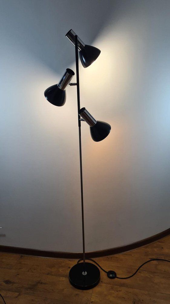 photo buy 3 Arm Floor Lamp From Veb Leuchtenbau Neustadt, Gdr, 1970s