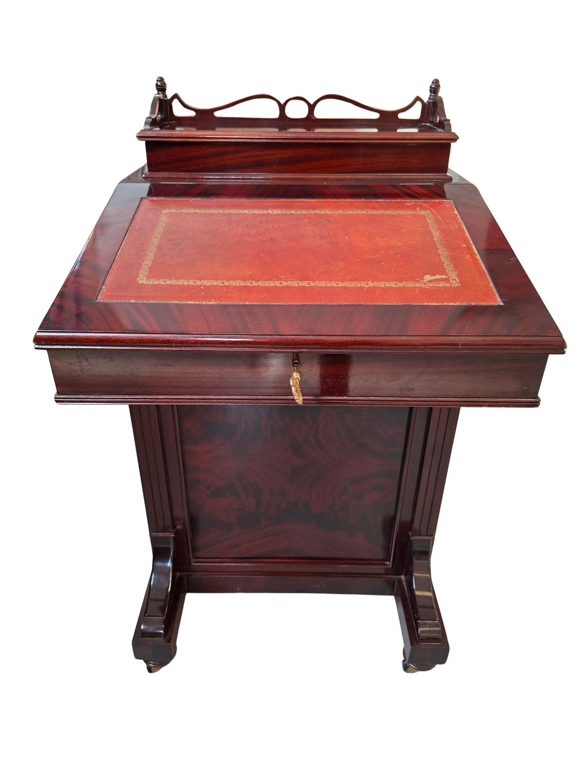 photo vintage Elegante Scrittoio "Davenport" In Mogano