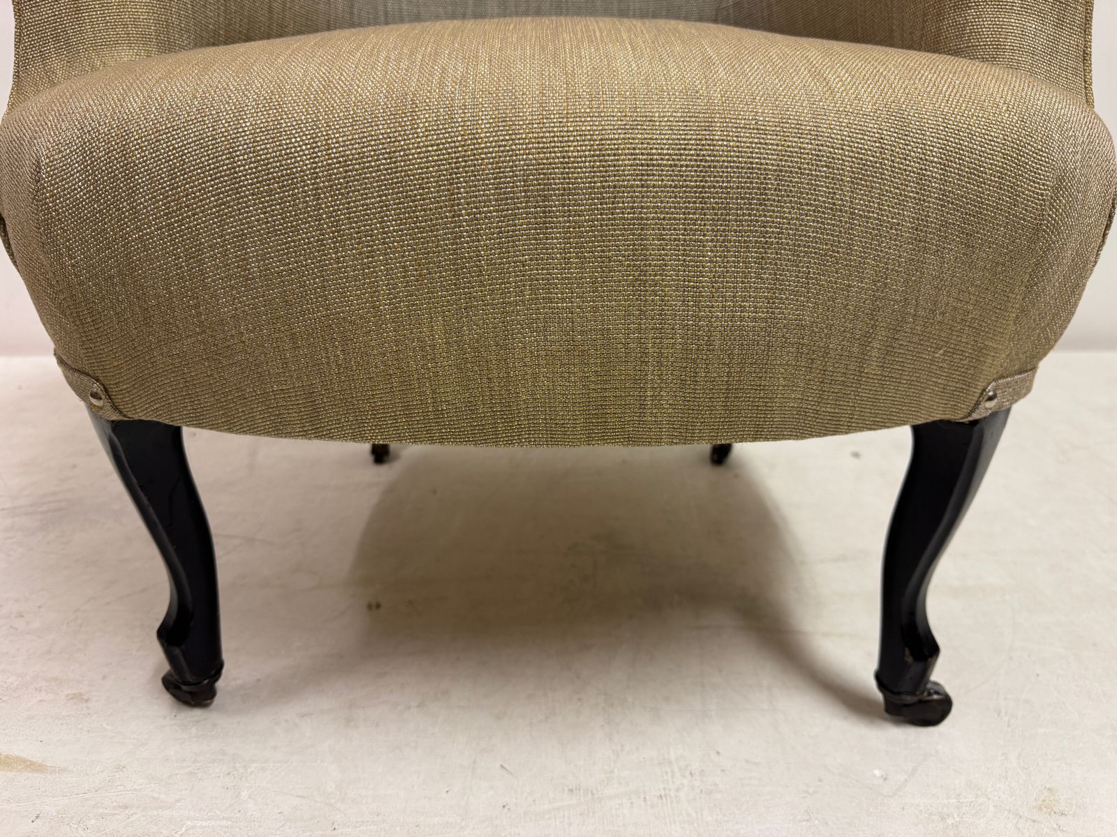 Antique Armchair In Neutral Fabric photo Furniture