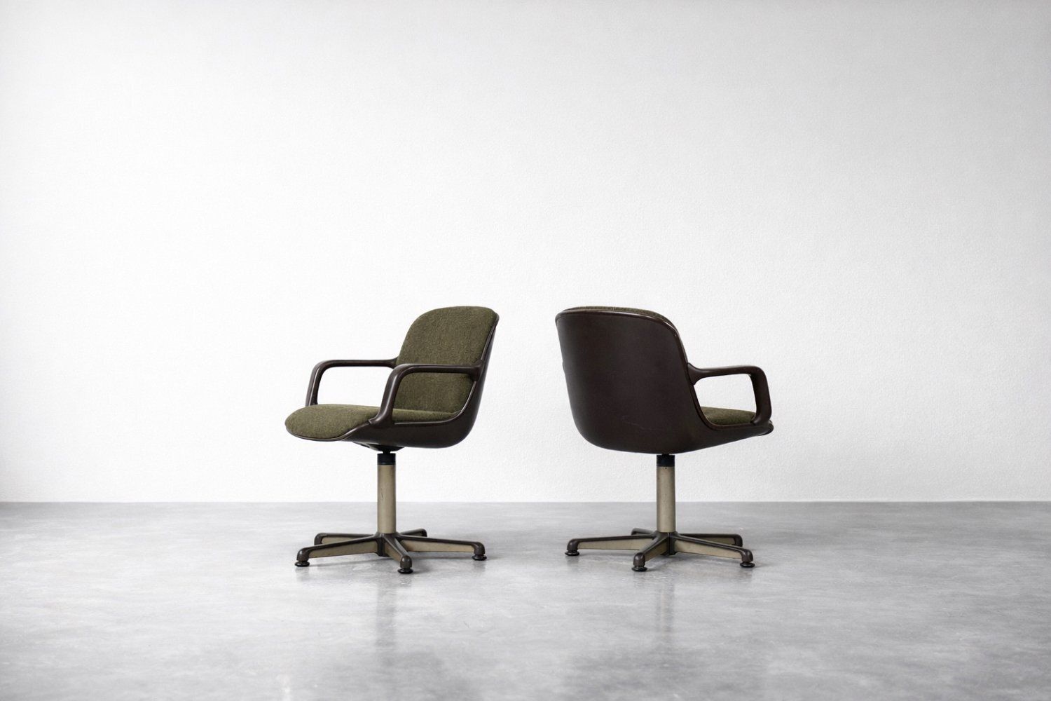 Mid Century Modern German Office Chairs By Pollock For Comforto, 1970s, Set Of 2 photo for sale