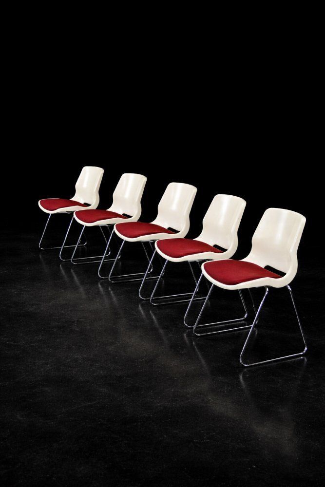 Mid Century Modern Scandinavian Chairs By Svante Schöblom For Overman, 1970s, Set Of 5 photo buy