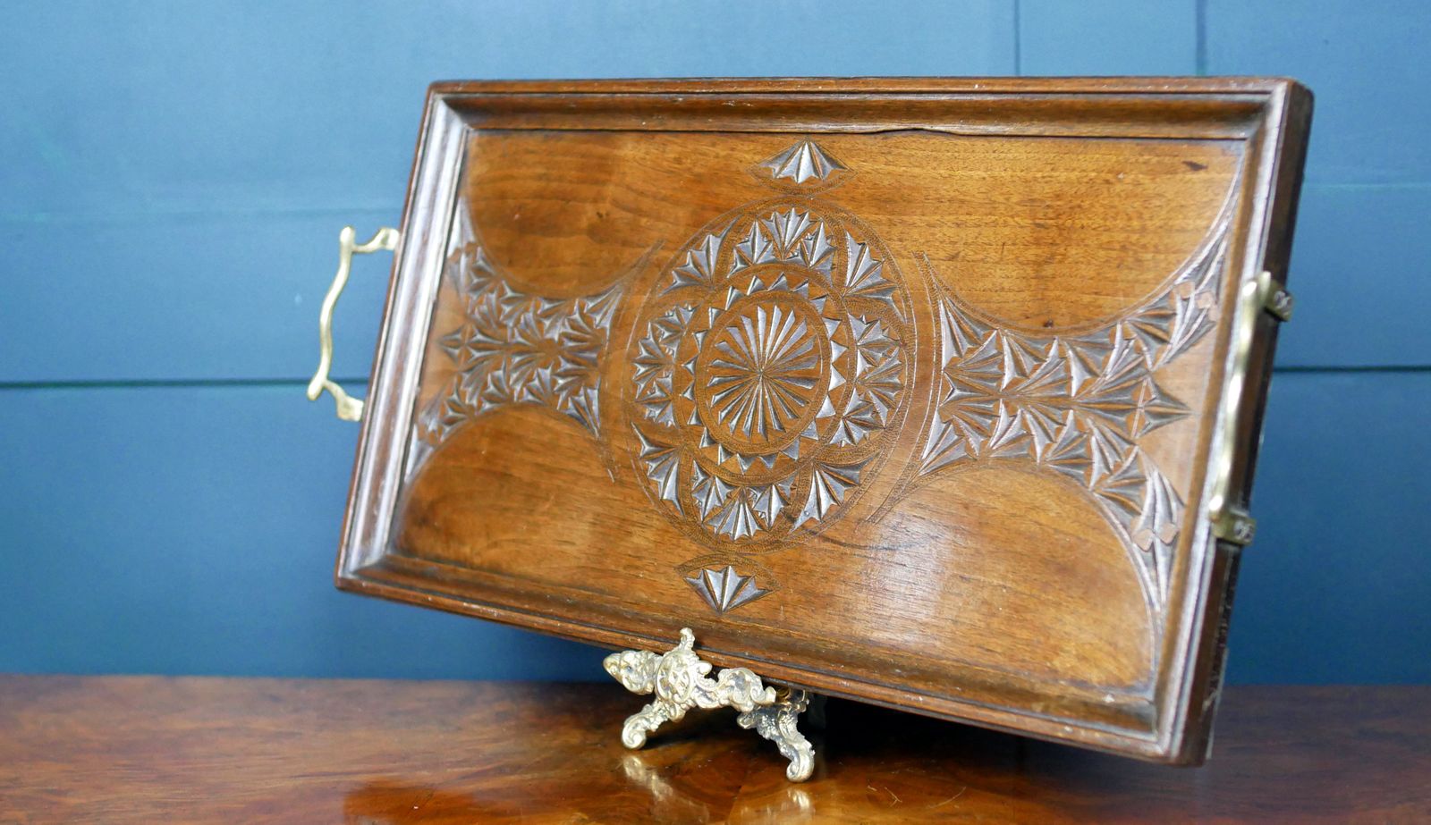 Antique Victorian Arts & Crafts Tray photo Home Decor
