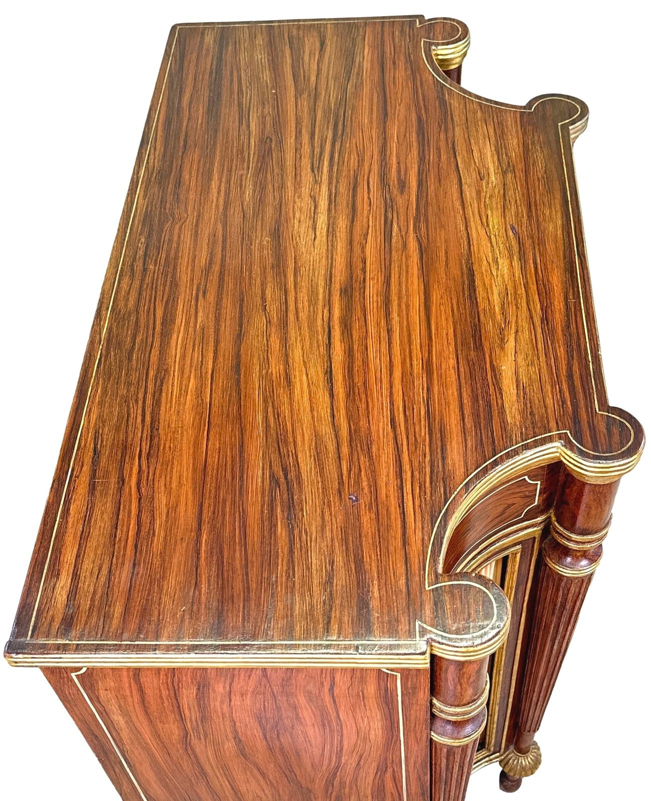 Regency Simulated Rosewood Breakfront Side Cabinet  (England, Circa 1825) photo 5350.0