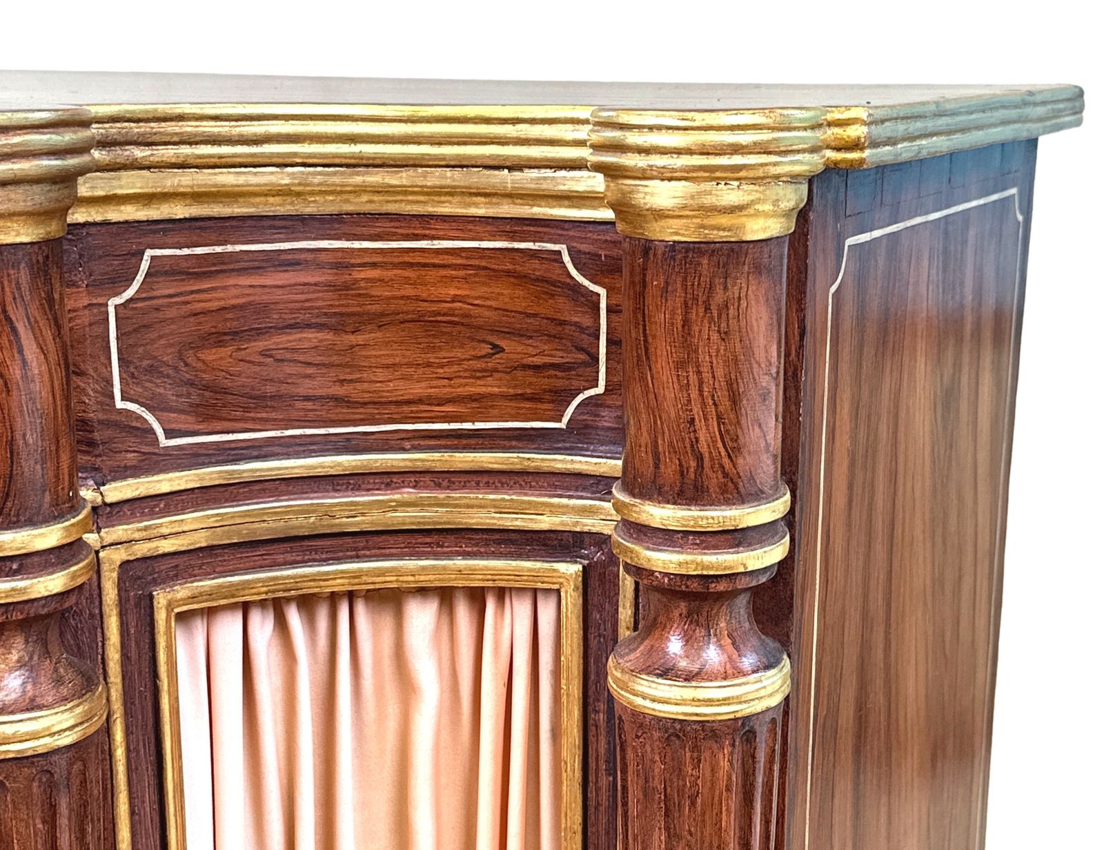 Regency Simulated Rosewood Breakfront Side Cabinet  (England, Circa 1825) photo vinterior