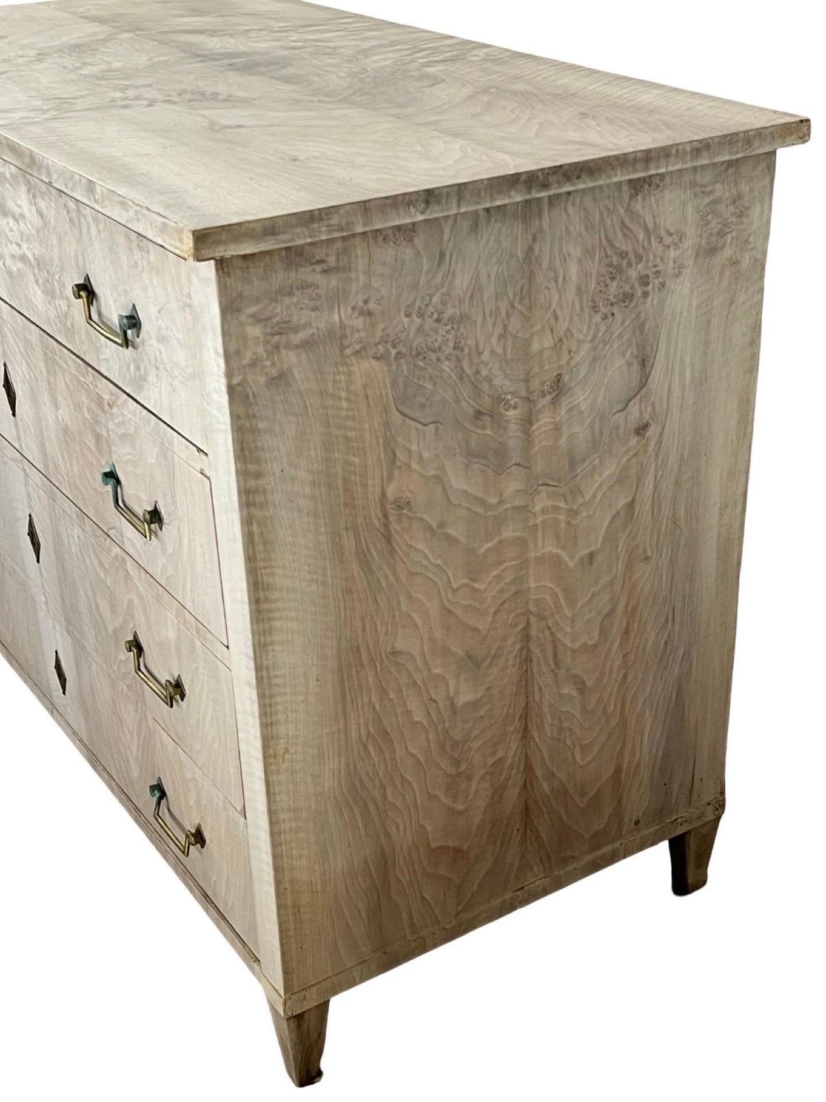 German Walnut Chest Of Drawers With Bookmatched Walnut Burl Book Matched Veneer photo furniture