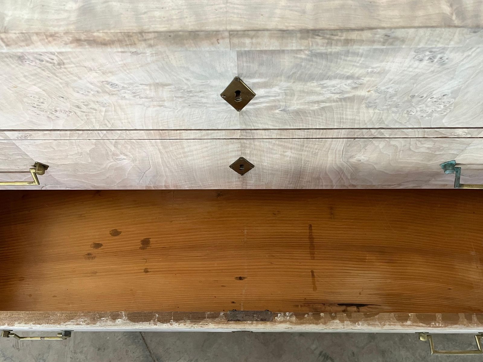 German Walnut Chest Of Drawers With Bookmatched Walnut Burl Book Matched Veneer photo buy