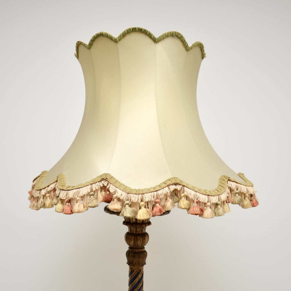 Antique Victorian Gilt Wood Floor Lamp photo for sale