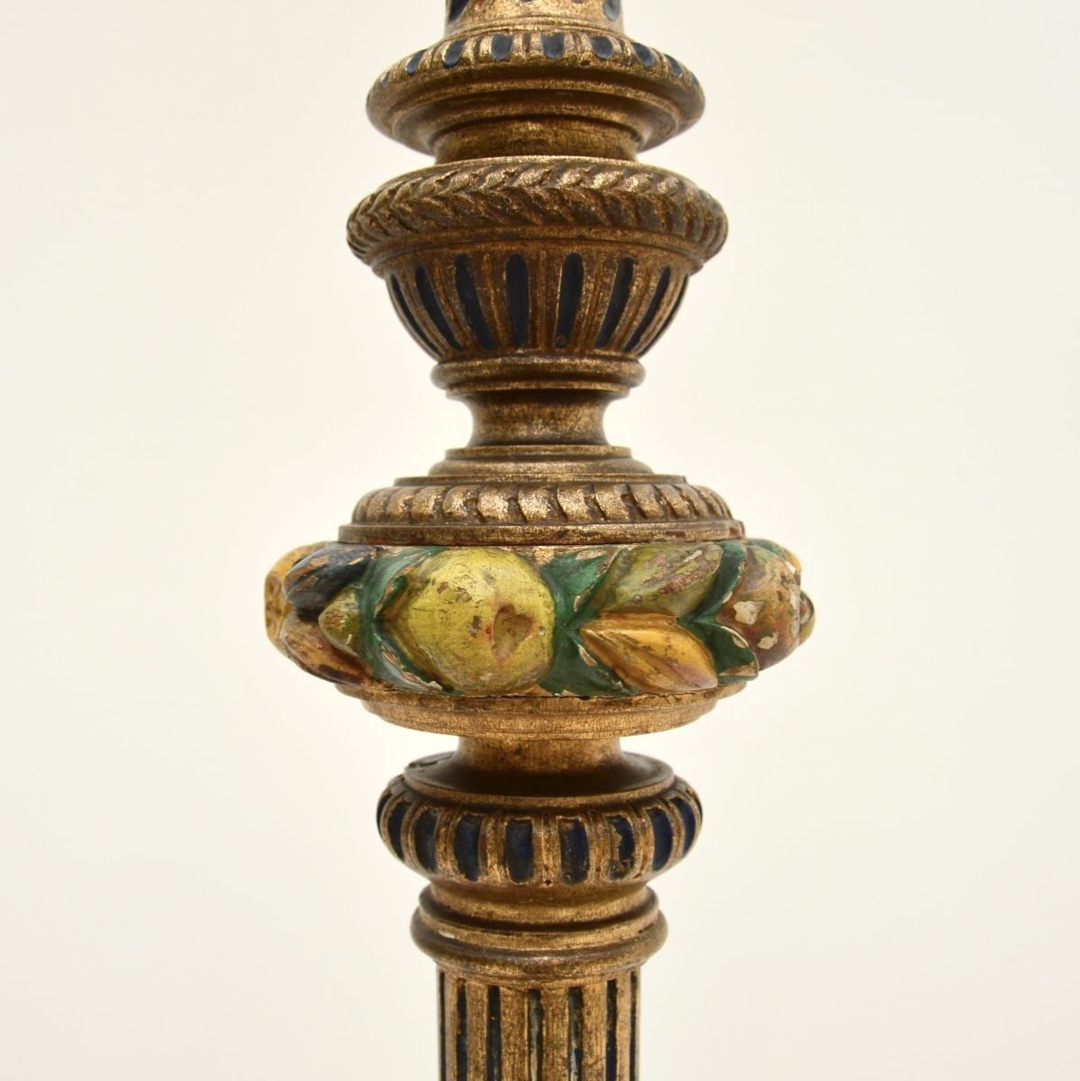 Antique Victorian Gilt Wood Floor Lamp photo buy