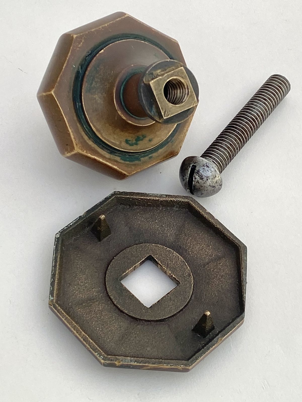 photo for sale 19th Century English Brass Front Door Center Pull