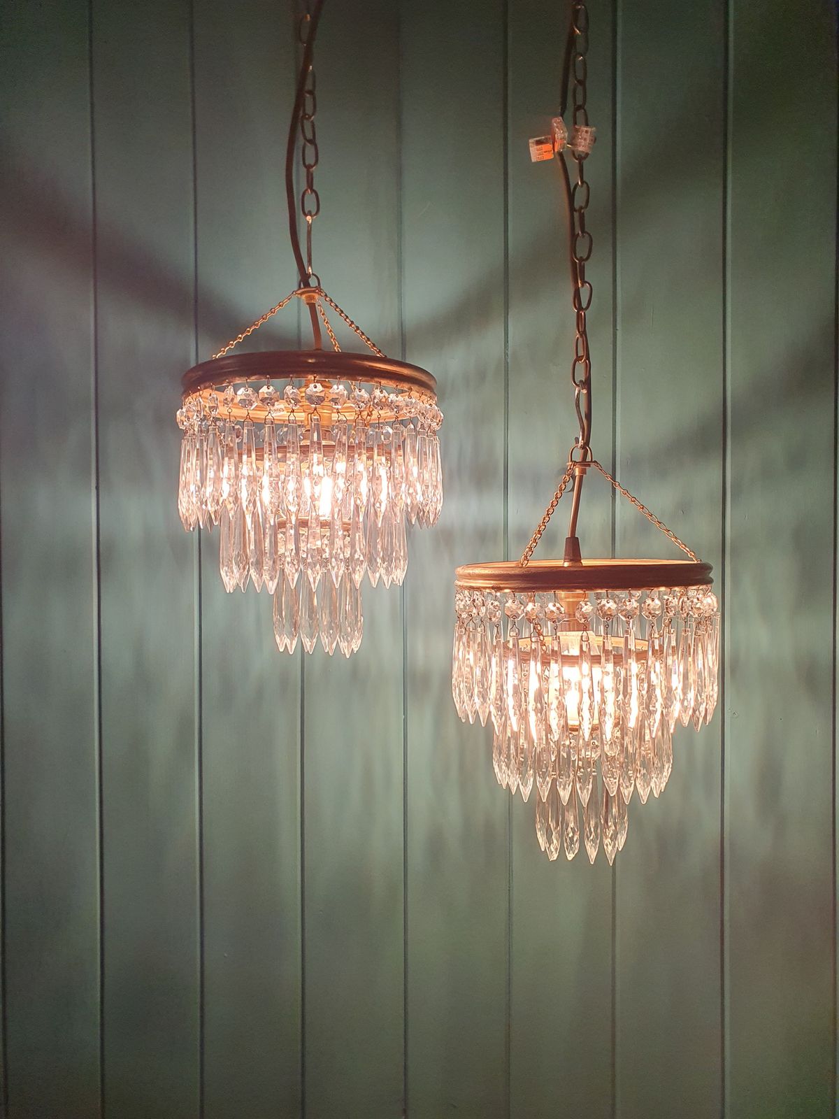 Pair Of Spike Chandeliers Early 20th Century 8" photo furniture