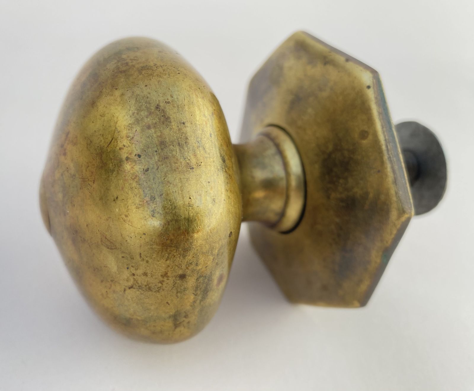19th Century English Brass Front Door Center Pull photo for sale